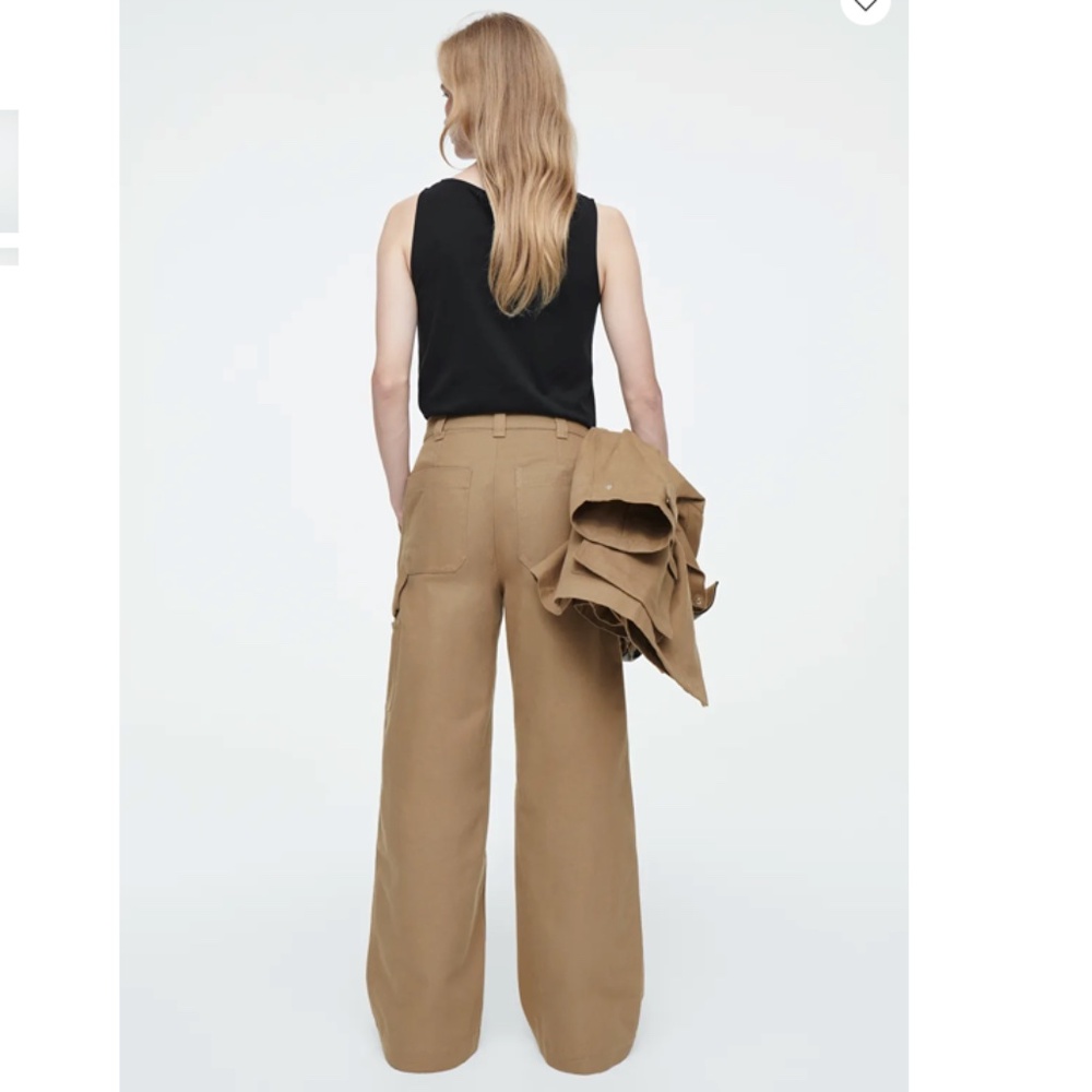 COS Women's Wide-Leg Utility Trousers - Beige - Size 06
